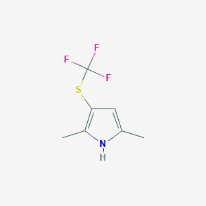 2,5-Dimethyl-3-[(trifluoromethyl)sulfanyl]-1H-pyrrole