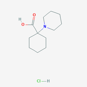 molecular formula C12H22ClNO2 B1452319 1-(1-哌啶基)环己烷甲酸盐酸盐 CAS No. 1255718-32-1