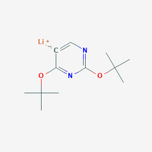 molecular formula C12H19LiN2O2 B14523205 Lithium, [2,4-bis(1,1-dimethylethoxy)-5-pyrimidinyl]- CAS No. 62880-74-4