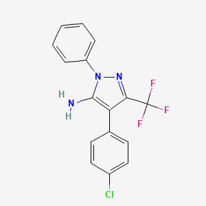 4-(4-Chlorophenyl)-1-phenyl-3-(trifluoromethyl)-1H-pyrazol-5-amine