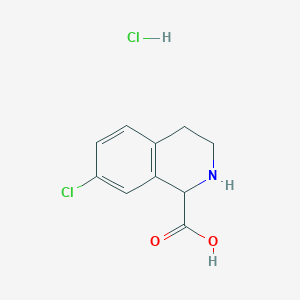 molecular formula C10H11Cl2NO2 B1452328 7-氯-1,2,3,4-四氢异喹啉-1-羧酸盐酸盐 CAS No. 1260637-91-9