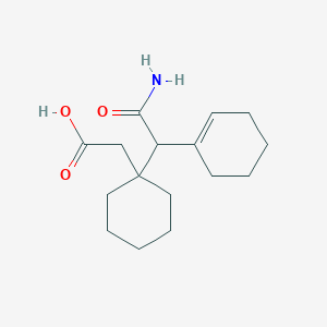 {1-[2-Amino-1-(cyclohex-1-en-1-yl)-2-oxoethyl]cyclohexyl}acetic acid