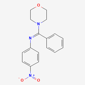 (E)-1-(Morpholin-4-yl)-N-(4-nitrophenyl)-1-phenylmethanimine