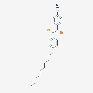 4-[1,2-Dibromo-2-(4-decylphenyl)ethyl]benzonitrile