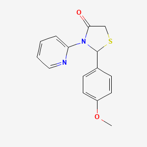 2-(4-Methoxyphenyl)-3-(pyridin-2-yl)-1,3-thiazolidin-4-one