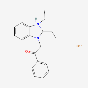 1,2-Diethyl-3-(2-oxo-2-phenylethyl)-2,3-dihydro-1H-benzimidazol-1-ium bromide