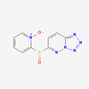 6-(1-Oxo-1lambda~5~-pyridine-2-sulfinyl)tetrazolo[1,5-b]pyridazine