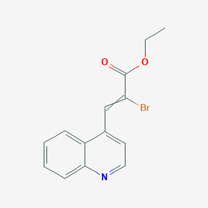 Ethyl 2-bromo-3-(quinolin-4-yl)prop-2-enoate