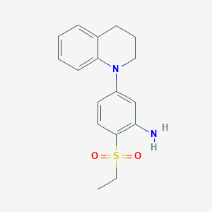 molecular formula C17H20N2O2S B1452348 5-[3,4-二氢-1(2H)-喹啉基]-2-(乙基磺酰基)苯胺 CAS No. 1220033-79-3