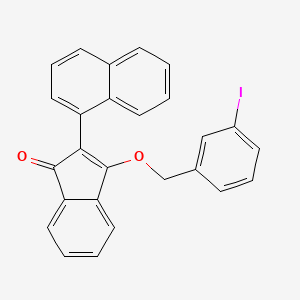 3-[(3-Iodophenyl)methoxy]-2-(naphthalen-1-yl)-1H-inden-1-one