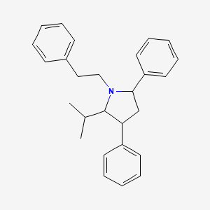 3,5-Diphenyl-1-(2-phenylethyl)-2-(propan-2-yl)pyrrolidine