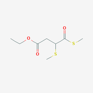 molecular formula C8H14O3S2 B14523535 Ethyl 3,4-bis(methylsulfanyl)-4-oxobutanoate CAS No. 62674-27-5