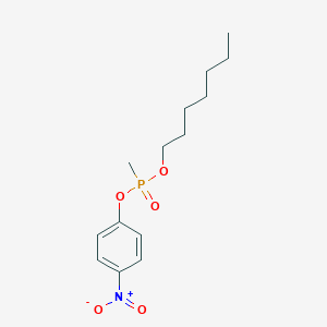 molecular formula C14H22NO5P B14523542 Heptyl 4-nitrophenyl methylphosphonate CAS No. 62704-83-0