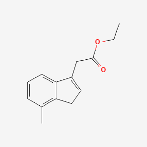 molecular formula C14H16O2 B14523549 Ethyl (7-methyl-1H-inden-3-yl)acetate CAS No. 62677-68-3