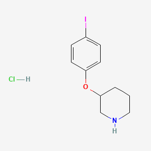 molecular formula C11H15ClINO B1452357 3-(4-Iodophenoxy)piperidine hydrochloride CAS No. 1220018-86-9