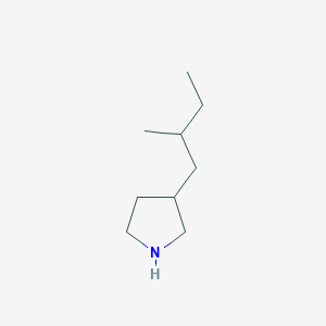 molecular formula C9H19N B1452358 3-(2-Methylbutyl)pyrrolidine CAS No. 1220019-32-8