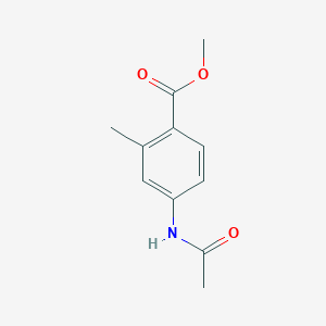 molecular formula C11H13NO3 B1452360 Methyl 4-acetamido-2-methylbenzoate CAS No. 91133-71-0