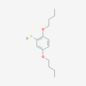 molecular formula C14H22O2S B14523673 Benzenethiol, 2,5-dibutoxy- CAS No. 62774-44-1