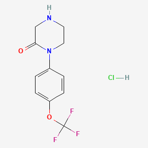 molecular formula C11H12ClF3N2O2 B1452384 1-(4-(Trifluoromethoxy)phenyl)piperazin-2-one hydrochloride CAS No. 267659-71-2