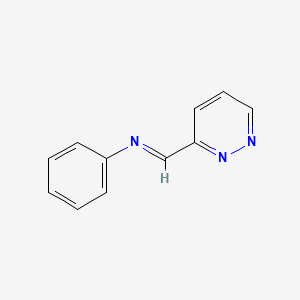 (E)-N-Phenyl-1-(pyridazin-3-yl)methanimine