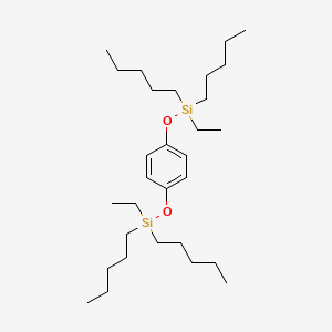 [1,4-Phenylenebis(oxy)]bis[ethyl(dipentyl)silane]