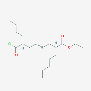 Ethyl 7-(chlorocarbonyl)-2-pentyldodec-4-enoate