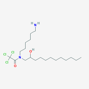 N-(6-Aminohexyl)-2,2,2-trichloro-N-(2-hydroxydodecyl)acetamide