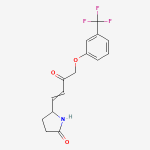 5-{3-Oxo-4-[3-(trifluoromethyl)phenoxy]but-1-en-1-yl}pyrrolidin-2-one