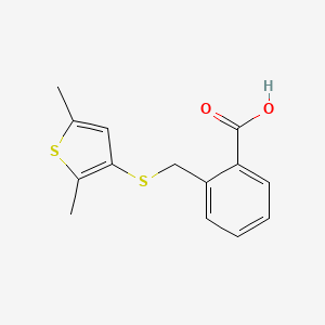 2-{[(2,5-Dimethylthiophen-3-yl)sulfanyl]methyl}benzoic acid