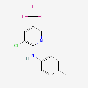 molecular formula C13H10ClF3N2 B1452388 3-Chloro-N-(4-methylphenyl)-5-(trifluoromethyl)-2-pyridinamine CAS No. 1220038-45-8