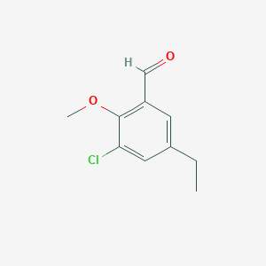 molecular formula C10H11ClO2 B1452389 3-Chloro-5-ethyl-2-methoxybenzaldehyde CAS No. 883523-11-3