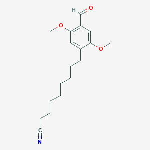 9-(4-Formyl-2,5-dimethoxyphenyl)nonanenitrile