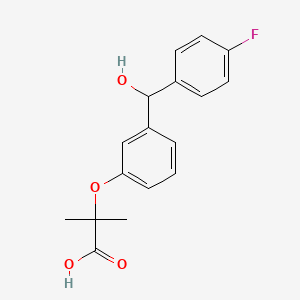 2-{3-[(4-Fluorophenyl)(hydroxy)methyl]phenoxy}-2-methylpropanoic acid