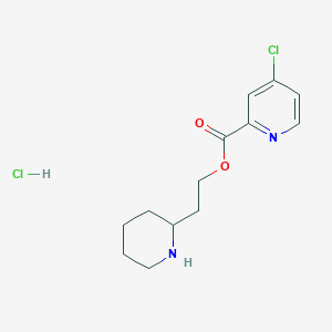 molecular formula C13H18Cl2N2O2 B1452394 2-(2-哌啶基)乙基 4-氯-2-吡啶甲酸盐酸盐 CAS No. 1219949-53-7