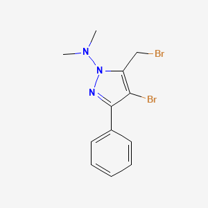 4-Bromo-5-(bromomethyl)-N,N-dimethyl-3-phenyl-1H-pyrazol-1-amine