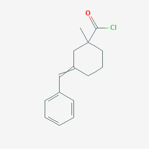 3-Benzylidene-1-methylcyclohexane-1-carbonyl chloride