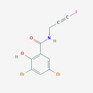 3,5-Dibromo-2-hydroxy-N-(3-iodoprop-2-yn-1-yl)benzamide