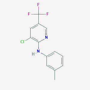 molecular formula C13H10ClF3N2 B1452404 3-氯-N-(3-甲基苯基)-5-(三氟甲基)-2-吡啶胺 CAS No. 1219957-76-2