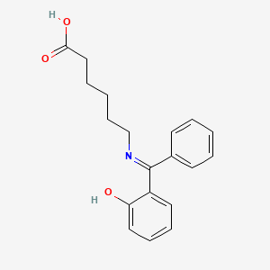 6-{[(6-Oxocyclohexa-2,4-dien-1-ylidene)(phenyl)methyl]amino}hexanoic acid