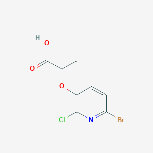 2-[(6-Bromo-2-chloropyridin-3-yl)oxy]butanoic acid