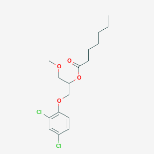 1-(2,4-Dichlorophenoxy)-3-methoxypropan-2-YL heptanoate