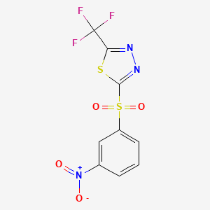 2-(3-Nitrobenzene-1-sulfonyl)-5-(trifluoromethyl)-1,3,4-thiadiazole