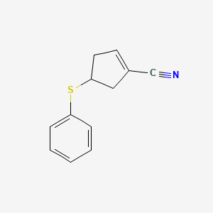 4-(Phenylsulfanyl)cyclopent-1-ene-1-carbonitrile