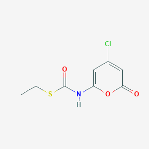 molecular formula C8H8ClNO3S B14524214 S-Ethyl (4-chloro-2-oxo-2H-pyran-6-yl)carbamothioate CAS No. 62616-38-0