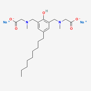 molecular formula C23H36N2Na2O5 B14524216 Glycine, N,N'-[(2-hydroxy-5-nonyl-1,3-phenylene)bis(methylene)]bis[N-methyl-, disodium salt CAS No. 62568-43-8