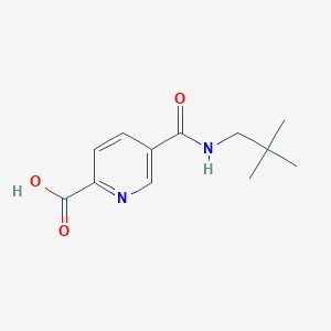 molecular formula C12H16N2O3 B1452422 5-[(2,2-二甲基丙基)氨基羰基]吡啶-2-羧酸 CAS No. 1307267-94-2