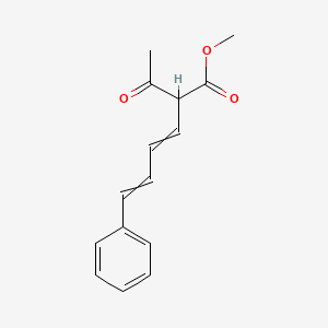 molecular formula C15H16O3 B14524246 Methyl 2-acetyl-6-phenylhexa-3,5-dienoate CAS No. 62565-04-2