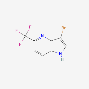 molecular formula C8H4BrF3N2 B1452425 3-溴-5-(三氟甲基)-1H-吡咯并[3,2-b]吡啶 CAS No. 1190320-16-1