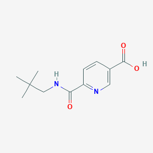 molecular formula C12H16N2O3 B1452433 6-[(2,2-Dimethylpropyl)carbamoyl]pyridine-3-carboxylic acid CAS No. 1291982-18-7