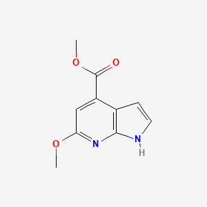 molecular formula C10H10N2O3 B1452436 6-甲氧基-1H-吡咯并[2,3-b]吡啶-4-甲酸甲酯 CAS No. 1190312-22-1